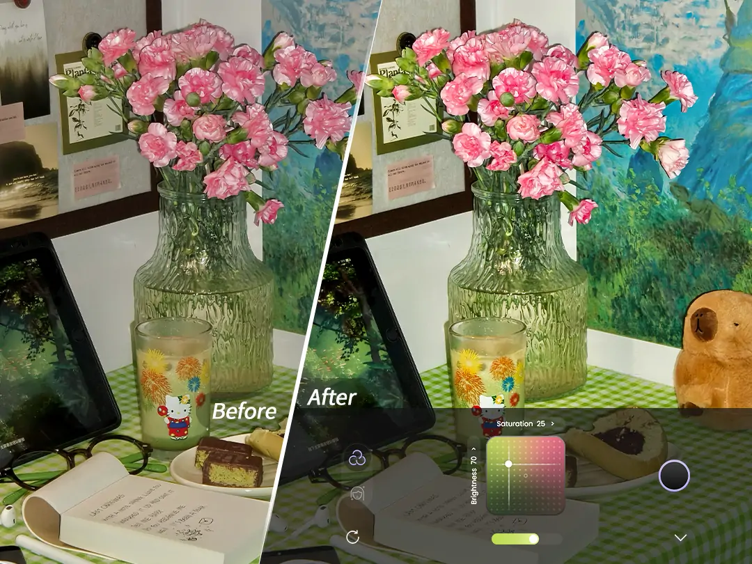 Effetto esposizione della tavolozza dei colori della fotocamera mirrorless