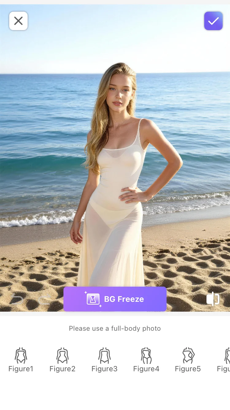 Interfaccia di selezione preimpostata per la bellezza del corpo con regolazione della forza tramite cursore